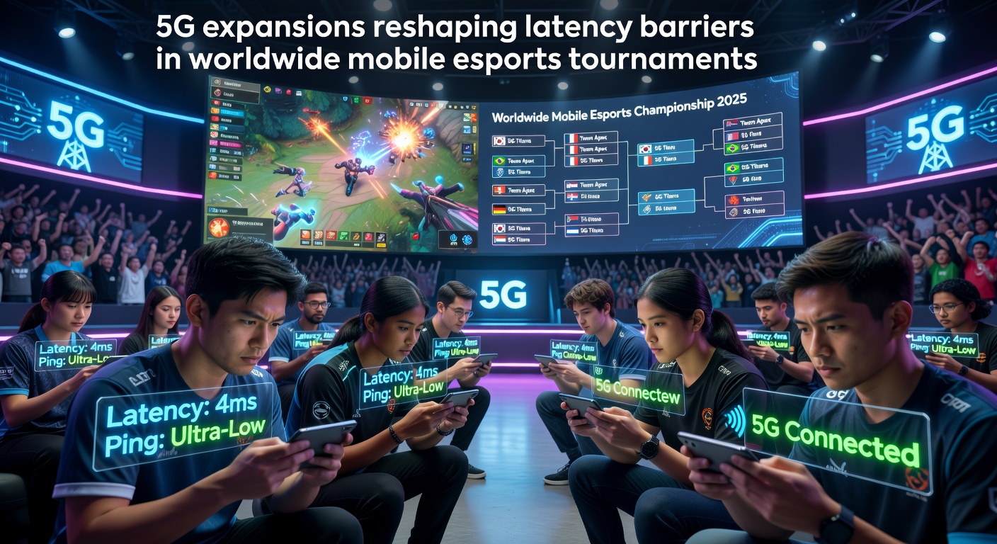 5G network infrastructure supporting global mobile esports events with reduced latency