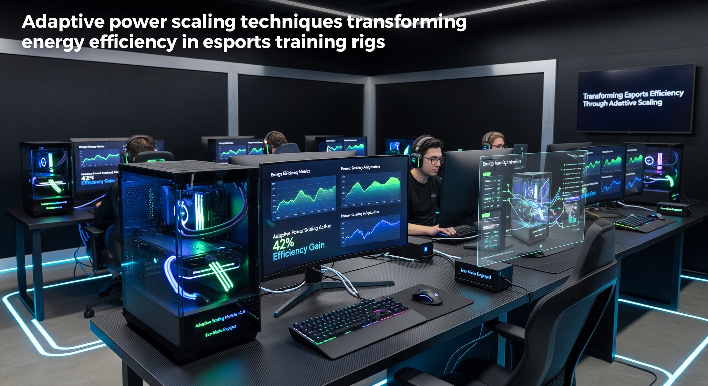 Esports training rig with power scaling hardware components visible in a high-performance PC setup